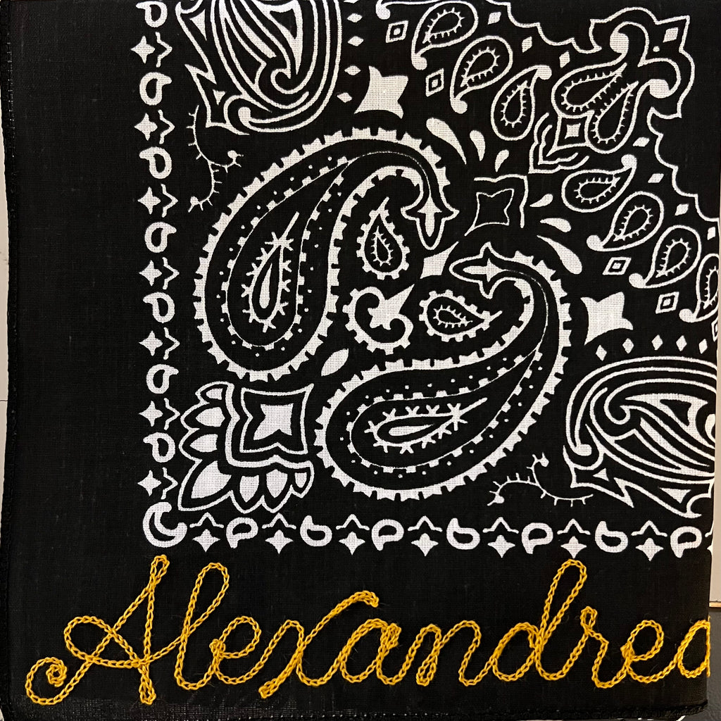 Black Classic Paisley Bandana