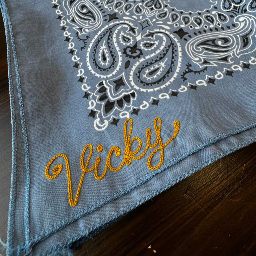 Chambray Personalized Bandana