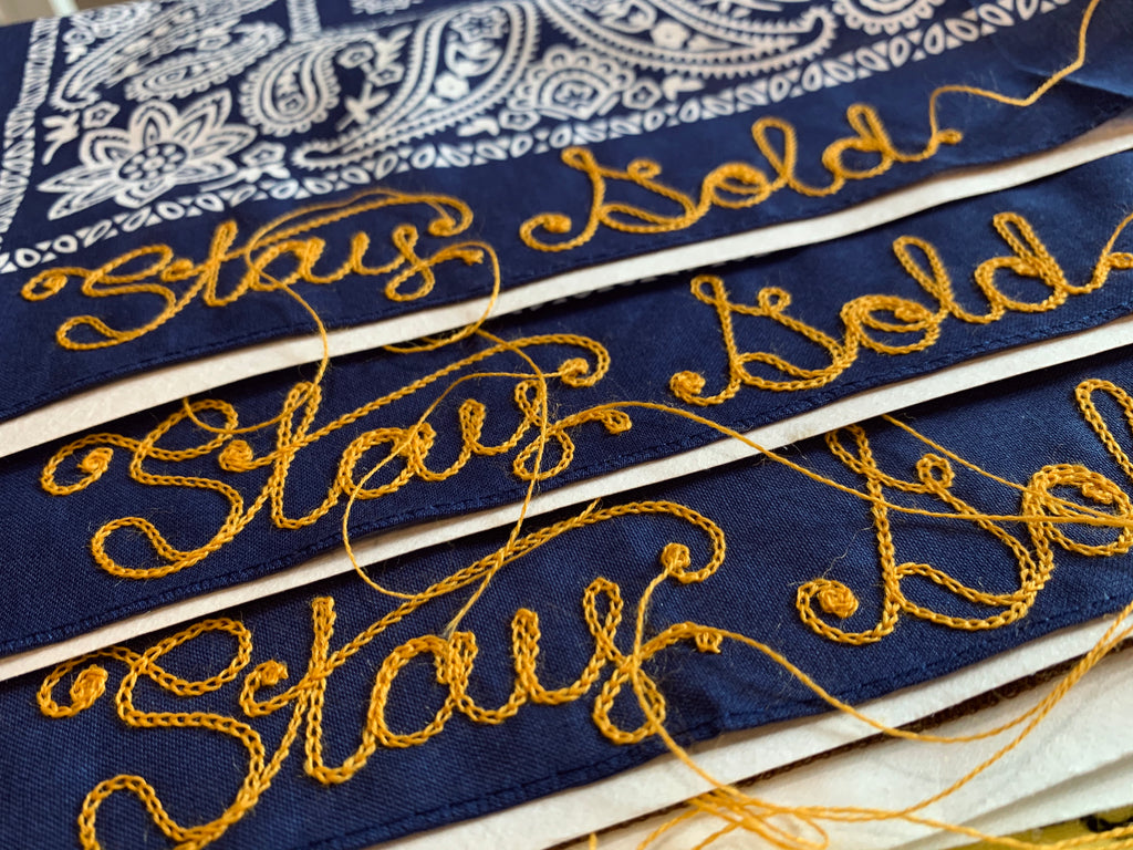 Navy Classic Paisley Bandana