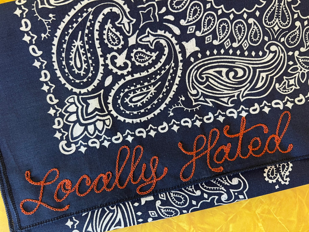 Navy Classic Paisley Bandana